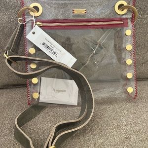 Hammitt Clear MEDIUM bag. Never used, new with tags. Red zipper,gold and pewter.